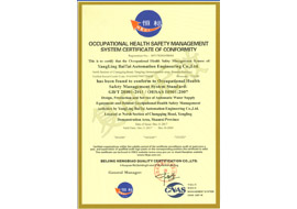 職業健康安全管理體系證書（英文版）